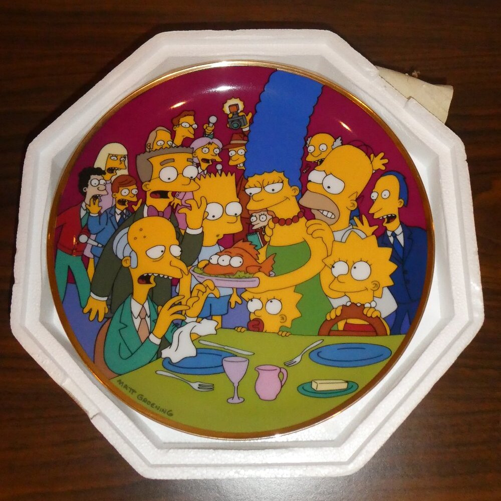 The Simpsons Collectors Plate Three Eyed Fish #L5591
